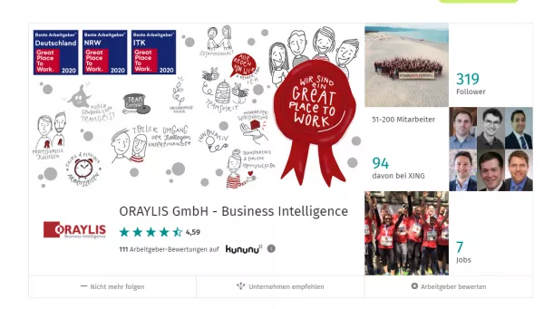 Beste Arbeitgeber 2020 - Oraylis GmbH