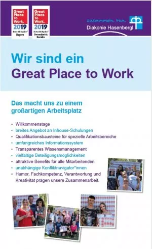 Wir sind ein GPTW Flyer von Diakonie