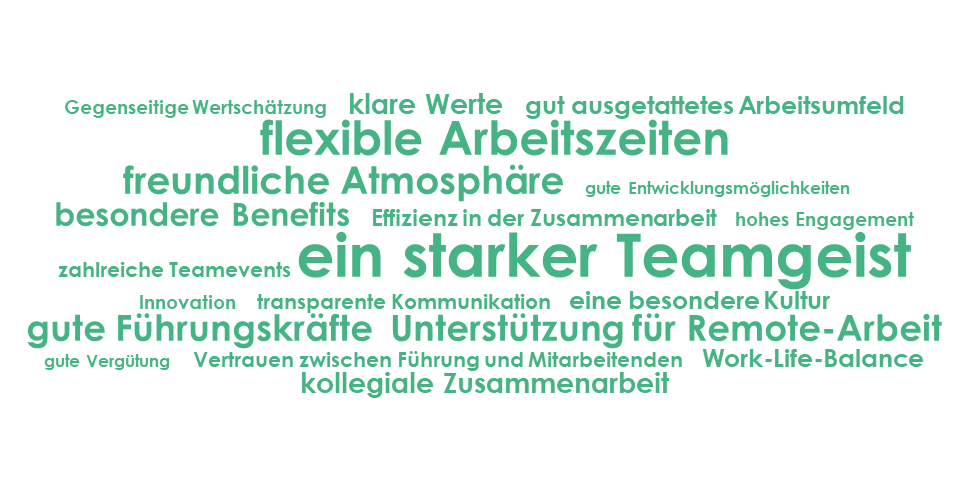 verschiedene Keywords in grüner Schrift